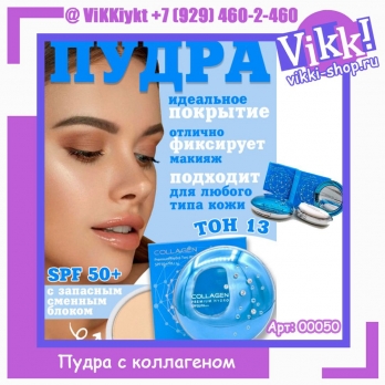 Enough пудра компактная с коллагеном увлажняющая Collagen Premium Hydro Two Way Cake SPF50+/PA++ тон
